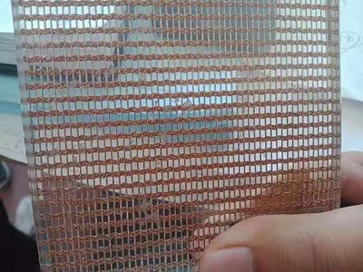 夹丝夹绢玻璃 
